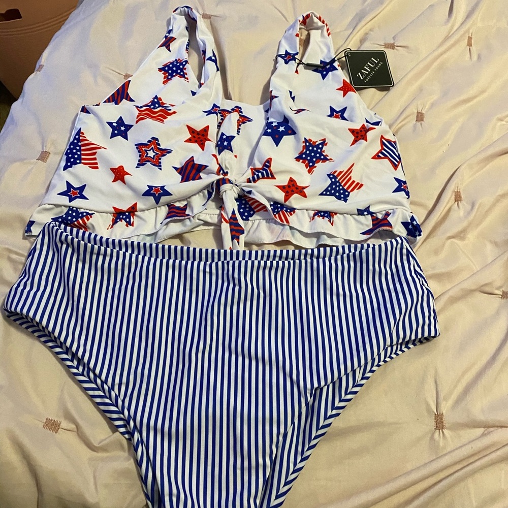 ZAFUL American flag High Waisted Bikini